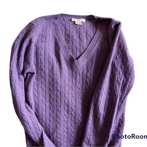 Kenar 100% Cashmere V-neck Sweater - Size Small S - EUC